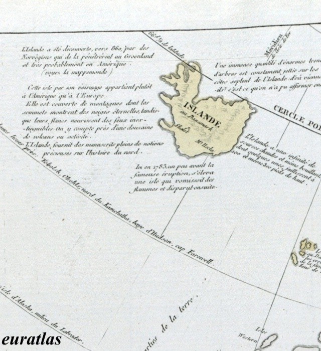 carte montrant l'Islande