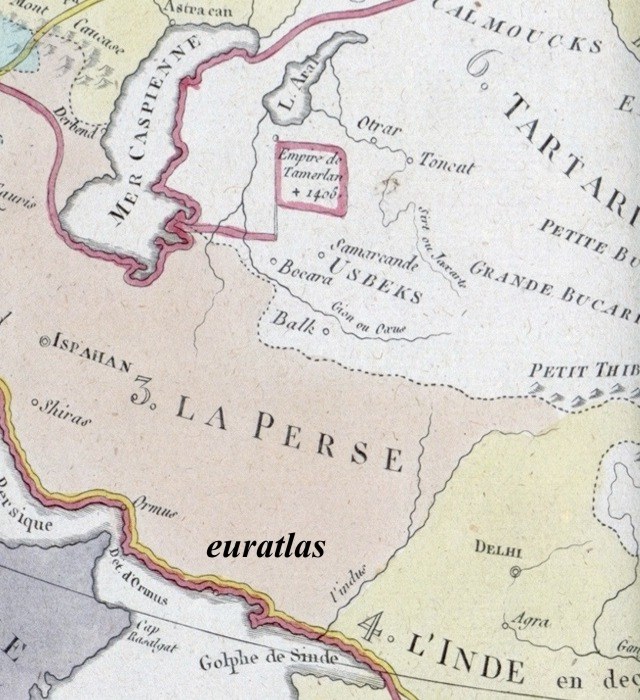carte montrant la Perse