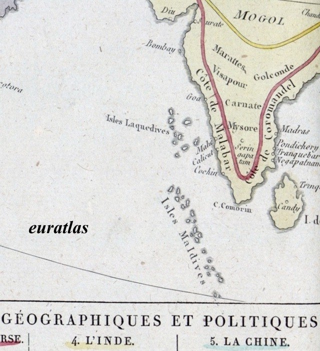 carte montrant l'Inde