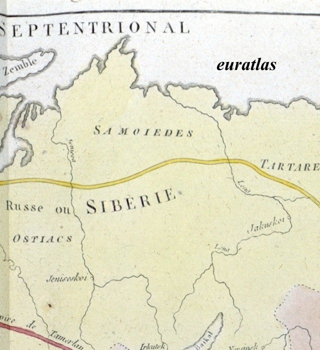 carte montrant la Sibérie