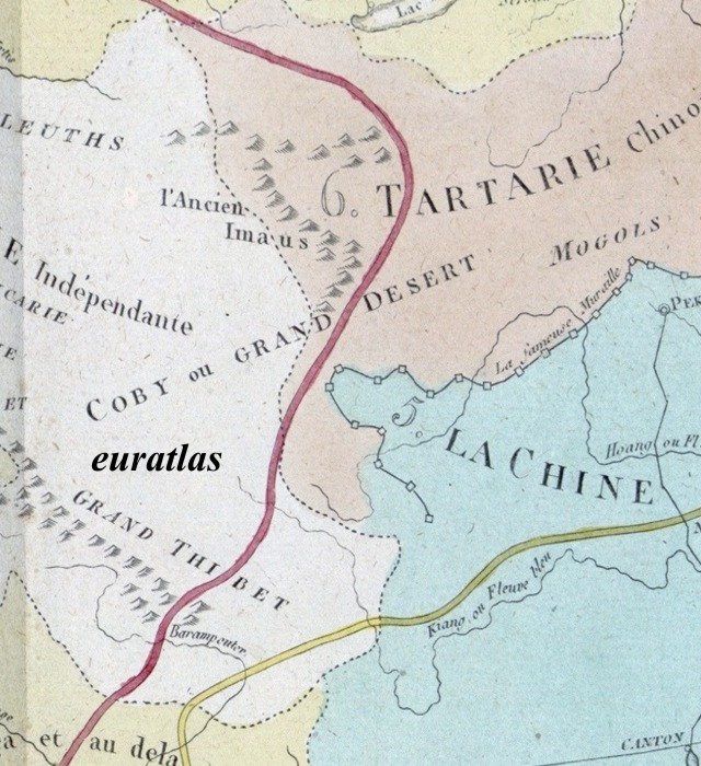 carte montrant la Tartarie chinoise et la Chine