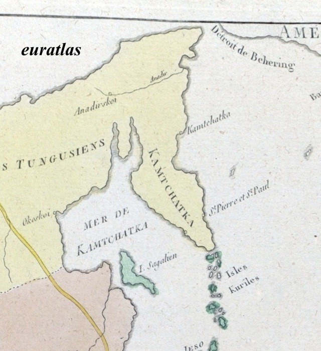 carte montrant le Kamtchatka