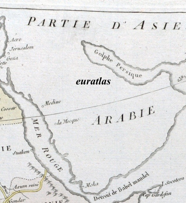 Map showing Arabia