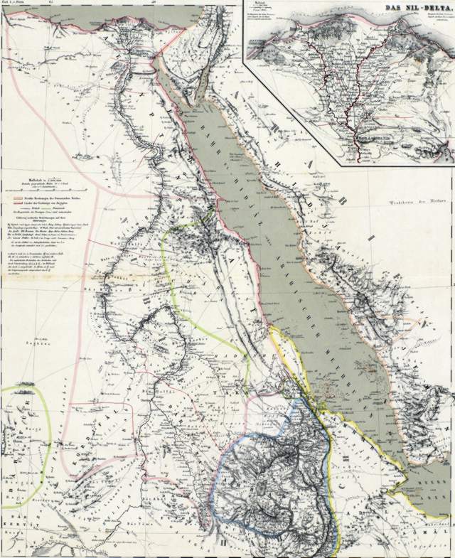 Nile lands map, 1862