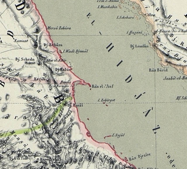 Ras Banas or Ras el-Anf and the Red Sea