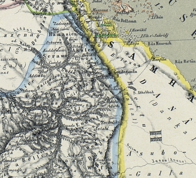 la région du Tigré et la dépression de l'Afar