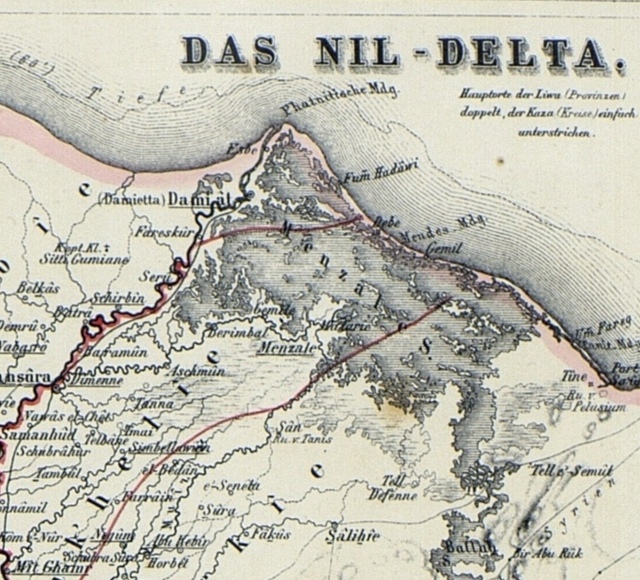 le delta du nil et le lac Menzaleh