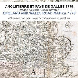 Routes de poste d'Angleterre et du pays de Galles 1779