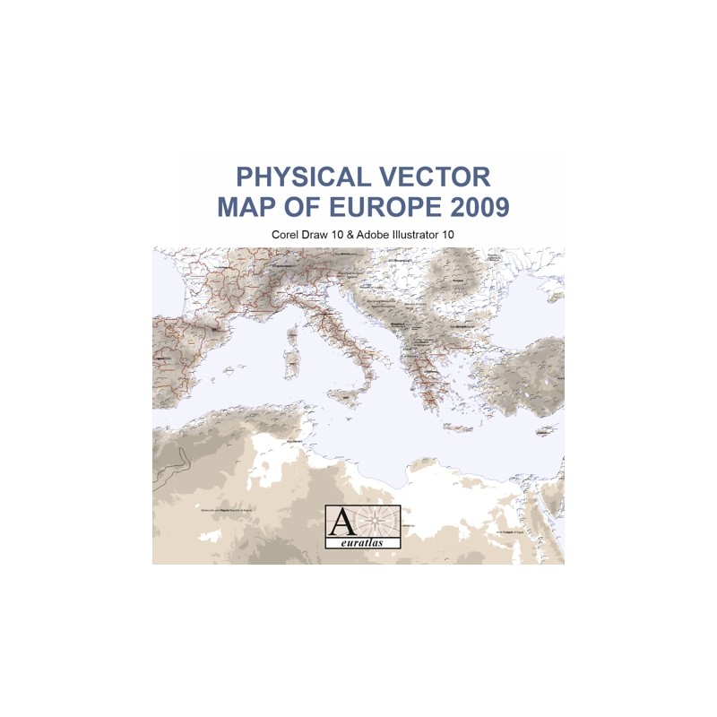 Carte vectorielle physique de l'Europe