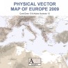 Carte vectorielle physique de l'Europe