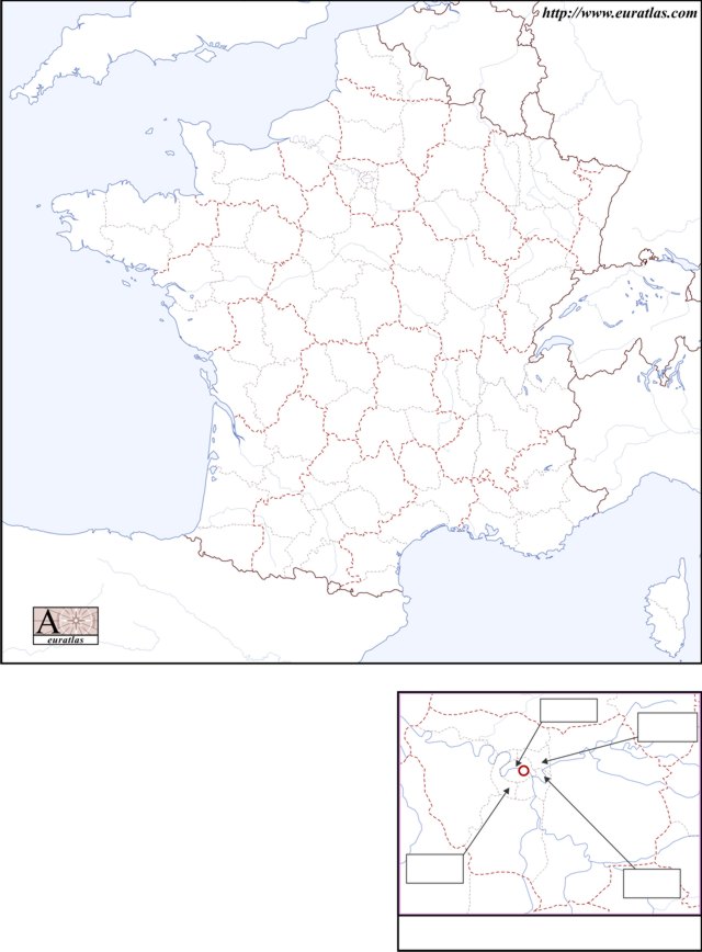 France Blank Map 2008