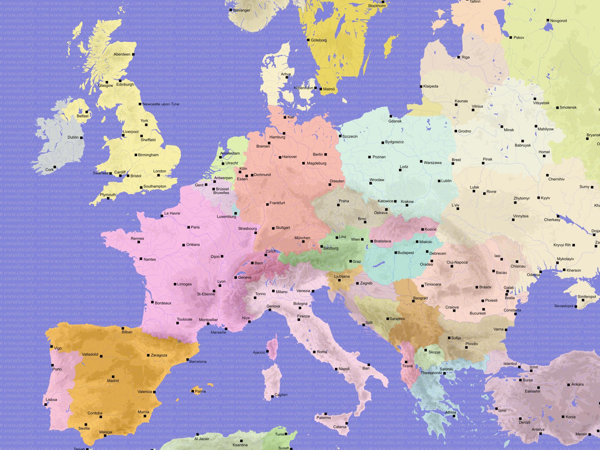 Page Des Abonnés Euratlas Info Europe Fond Décran