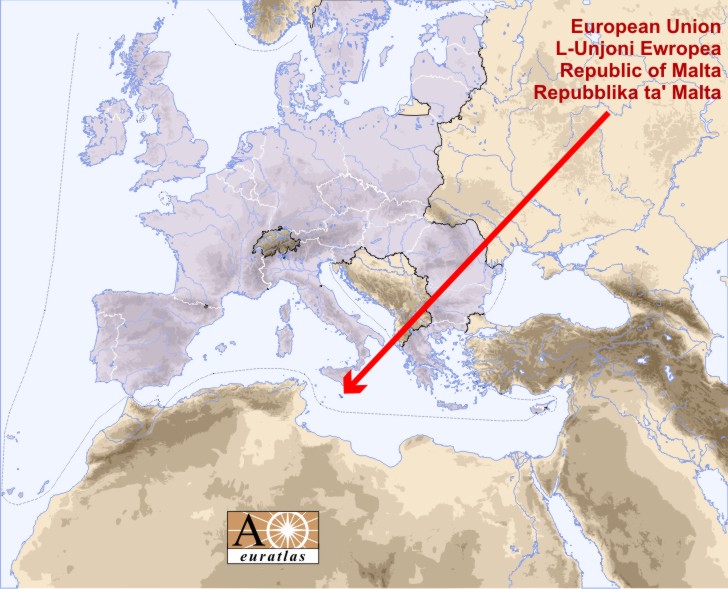 Malte Sur Une Carte D Europe | Carte Du Monde