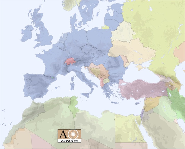 Europe Atlas The Countries Of Europe And Mediterranean Basin