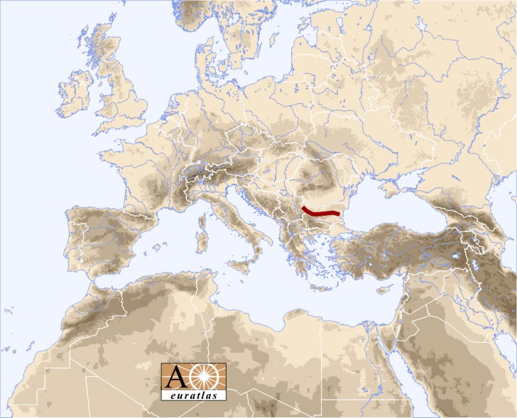 balkan mountains map