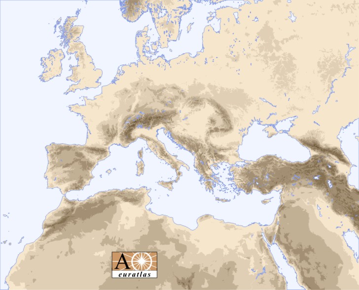 Atlas De Leurope Montagnes Deurope Et Du Bassin Méditerranéen