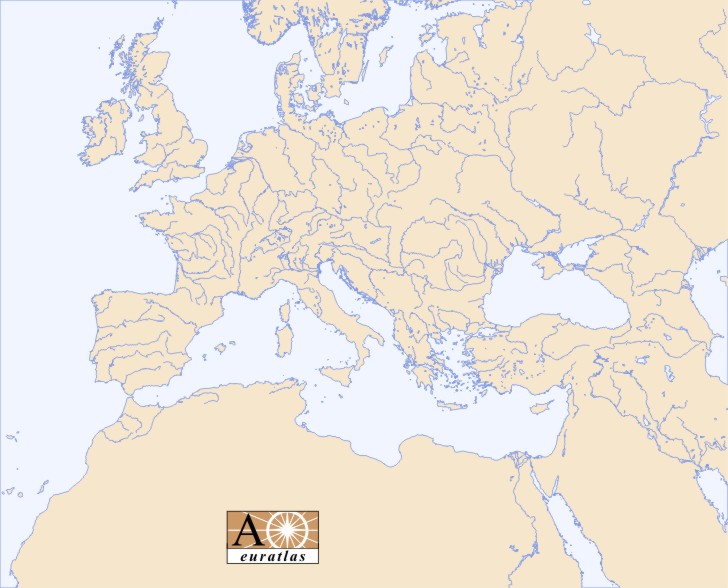 Atlas De Leurope Rivières Deurope Et Du Bassin Méditerranéen