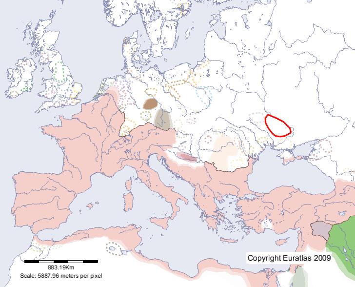 Map of Sarmatae in year 1