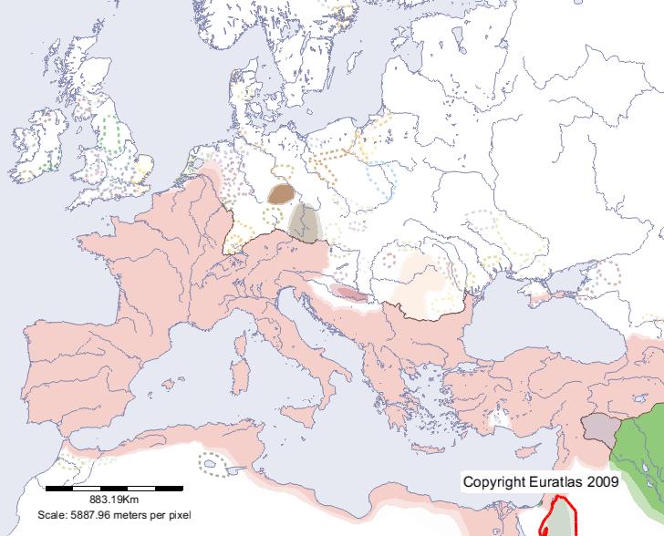 Carte de Nabatene en l'an 1