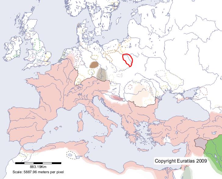 Karte von Veneti im Jahre 1