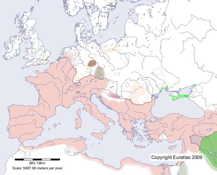 Carte de Bosporus en l'an 1