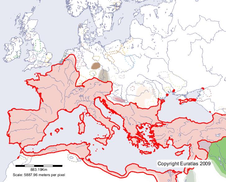 Carte de Roma en l'an 1