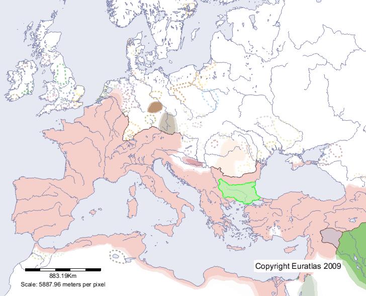 Carte de Thracia en l'an 1