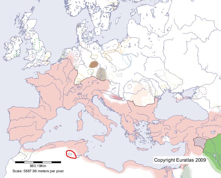 Map of Musulami in year 1