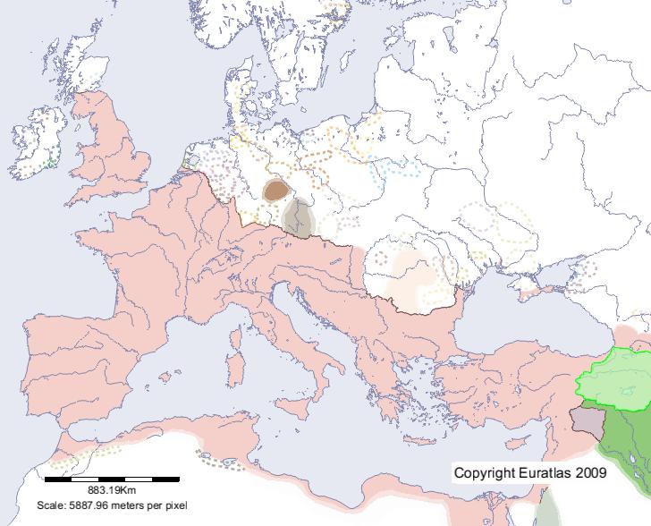 Karte von Armenia im Jahre 100