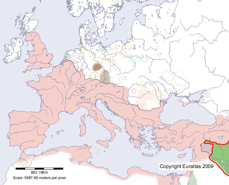 Carte de Parthi en l'an 100