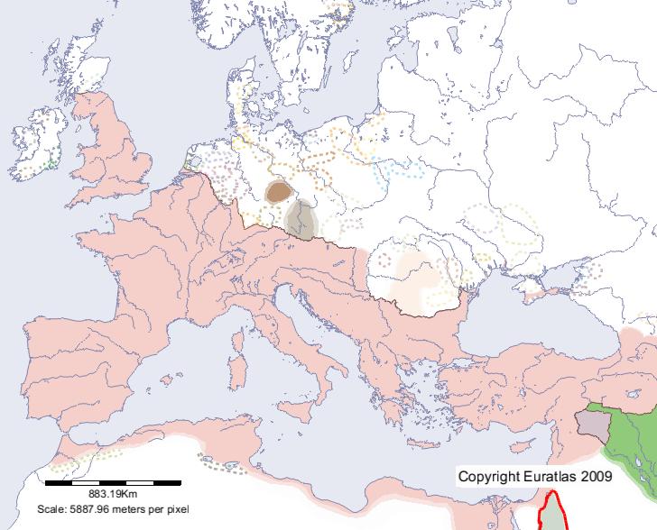 Carte de Nabatene en l'an 100