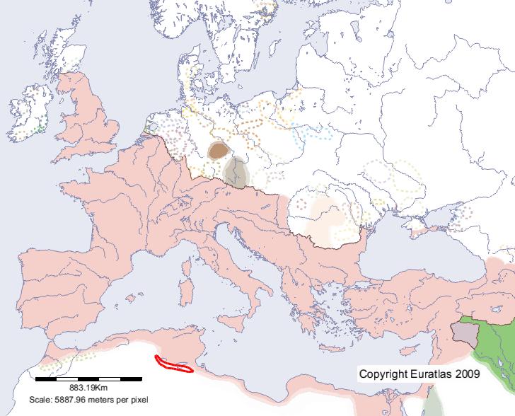 Carte de Musulami en l'an 100