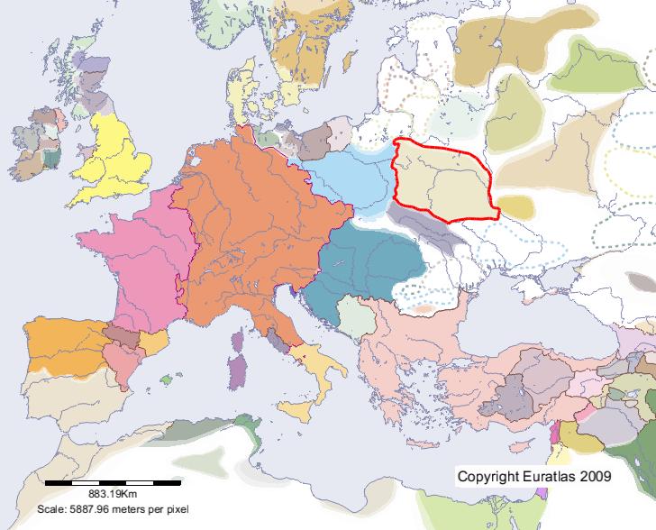 Karte von Land der Rus im Jahre 1100