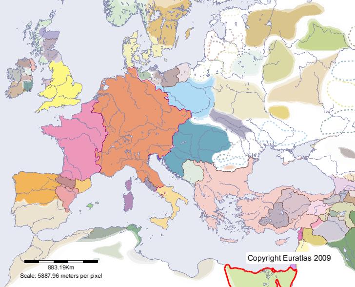 Karte von Fatimiden im Jahre 1100