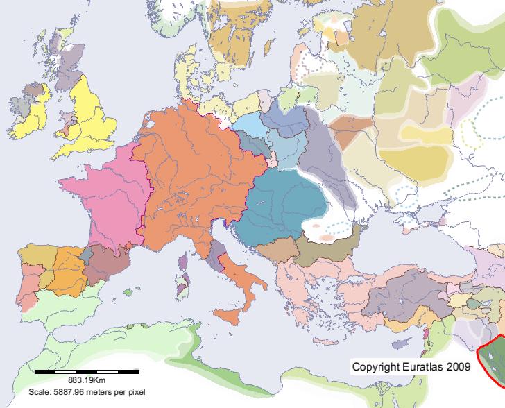 Carte de Bagdad en l'an 1200