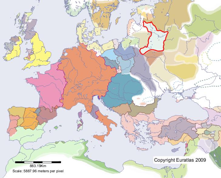 Karte von Polozk im Jahre 1200