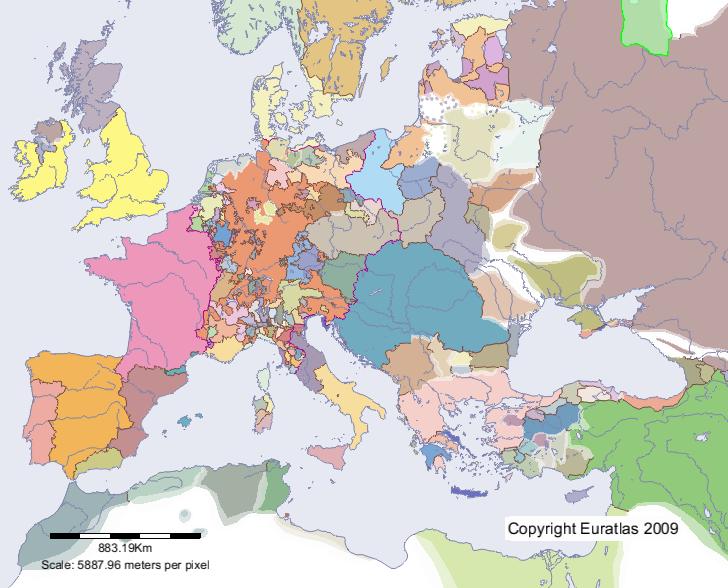 Carte de Beloozero en l'an 1300