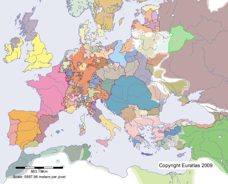 Karte von Smolensk im Jahre 1300