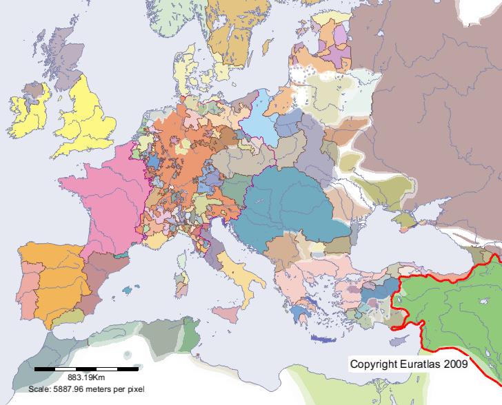 Map of Ilkhanate in year 1300