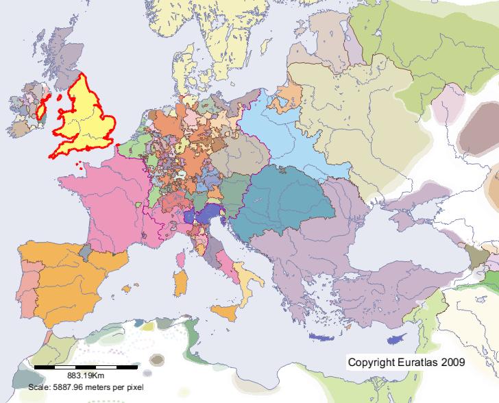 angleterre carte d europe