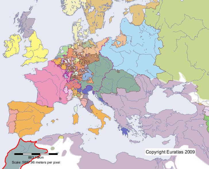 Karte von Fès-Marokko im Jahre 1700