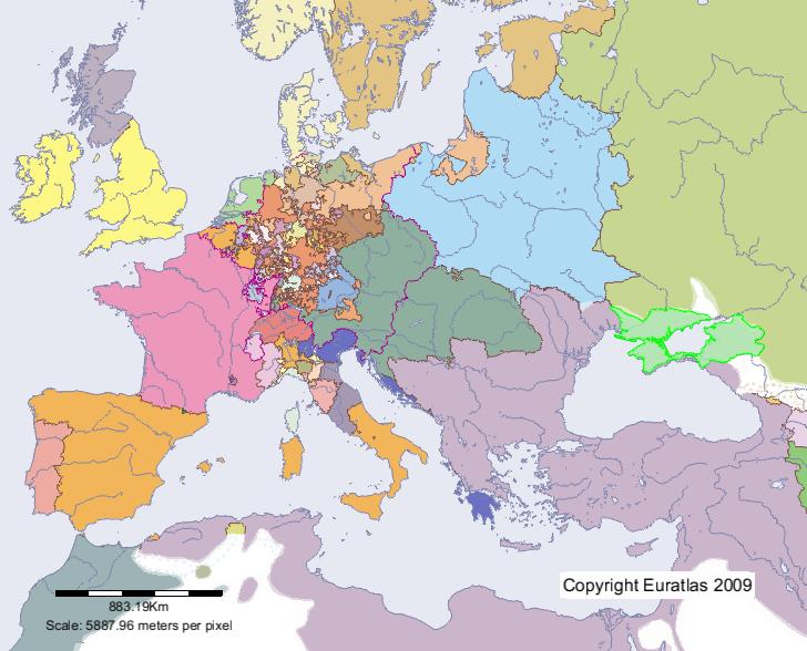 Carte de Crimée en l'an 1700