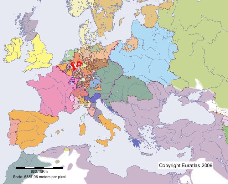 Karte von Köln im Jahre 1700