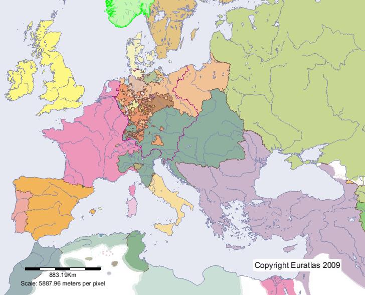 Carte de Norvège en l'an 1800