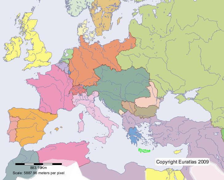 crète sur la carte du monde