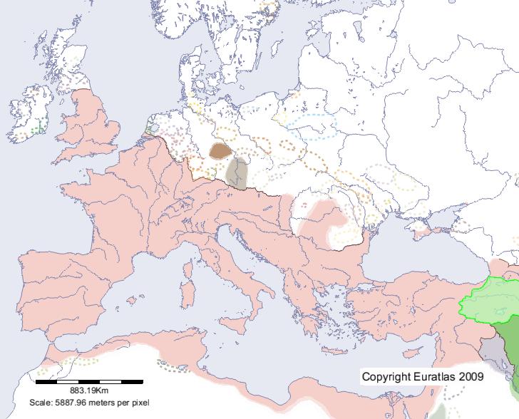 Carte de Armenia en l'an 200