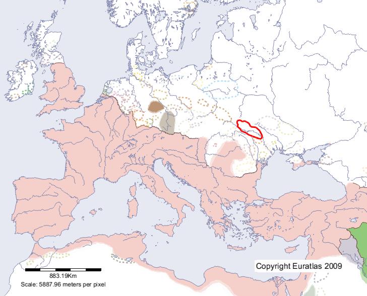 Map of Gothi in year 200