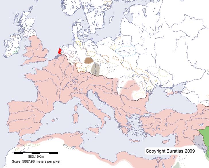 Map of Batavii in year 200
