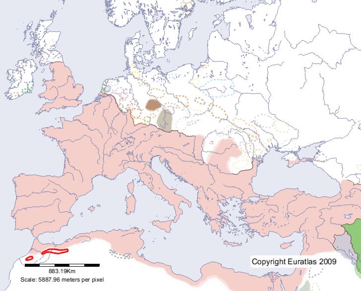 Karte von Gaetuli im Jahre 200