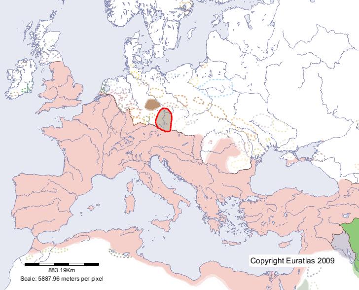 Map of Boiohaemum in year 200